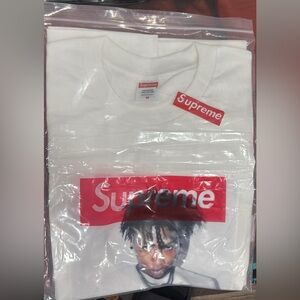 Supreme White Tee with Red Logo